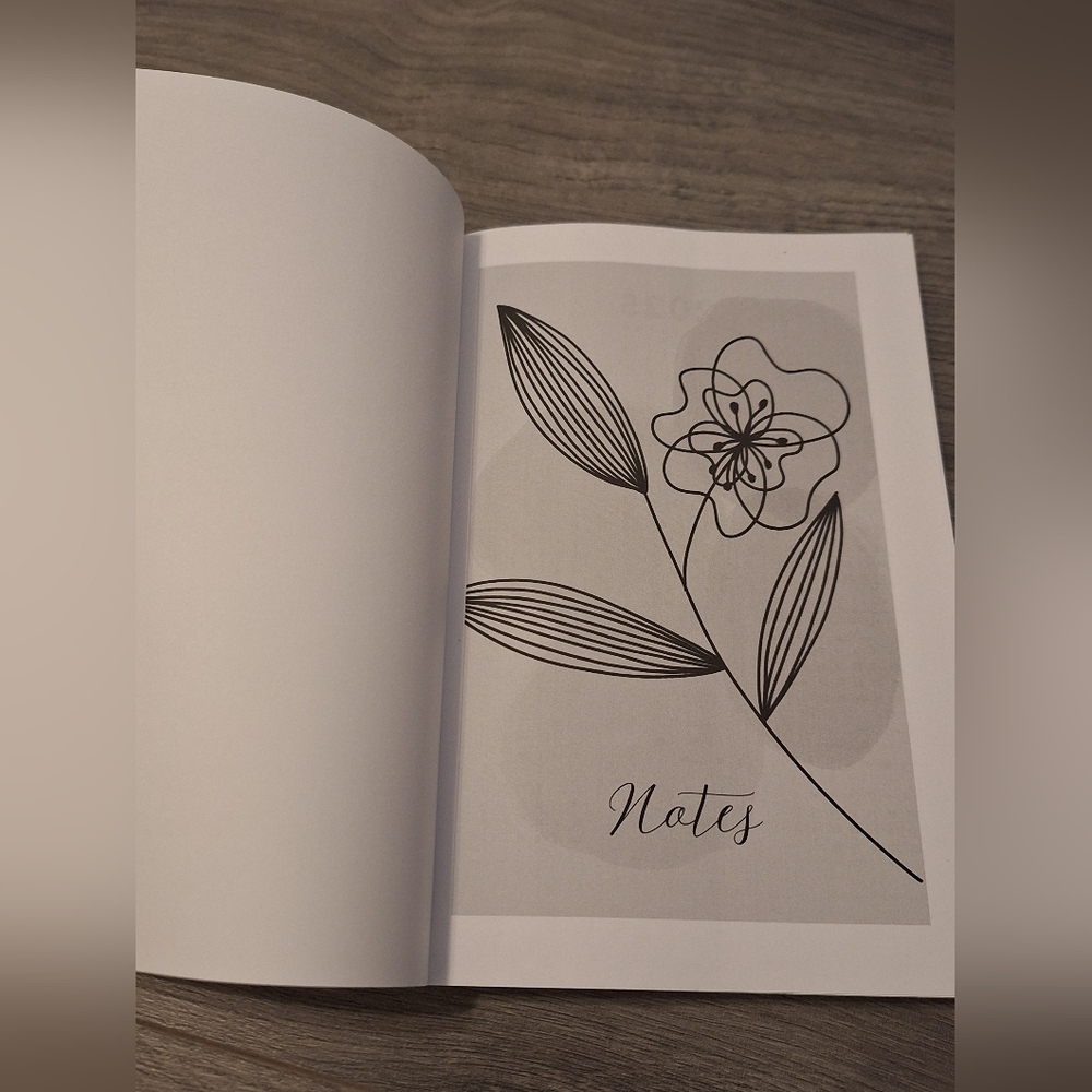 NEW!! Journal with Floral Design, designed by me 200 Pages - Picture 3 of 6
